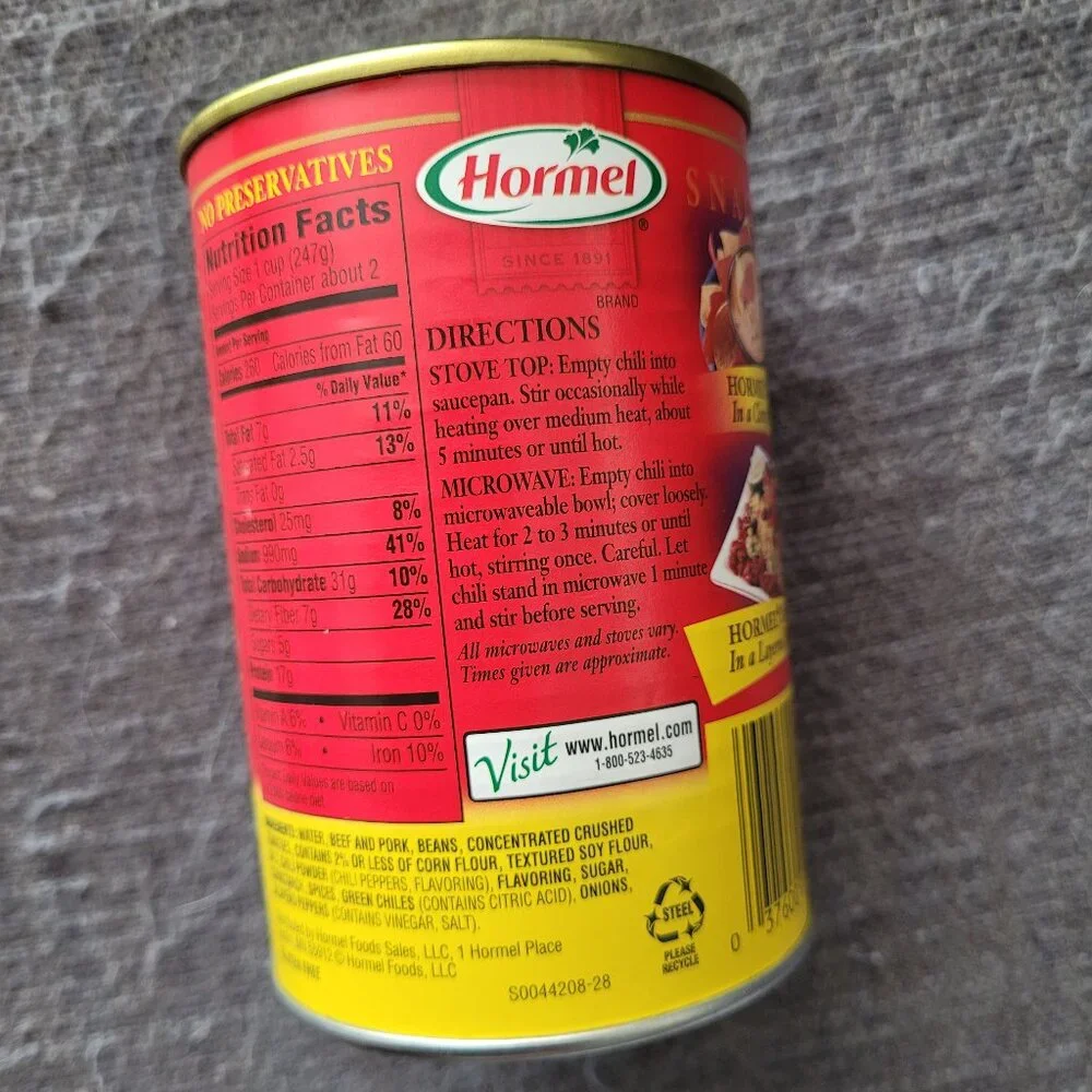 NWOT 🔓🥫 Hormel Chili Diversion Safe Secret Storage Container Can
